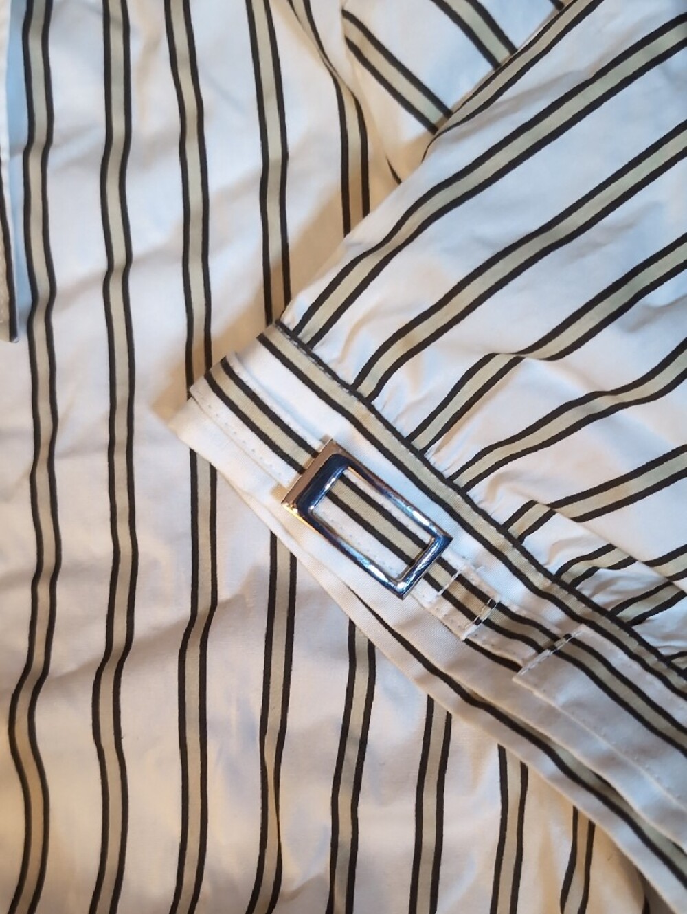 Lane Bryant Short Sleeve Button-Down Shirt Size 18/20 White Black Tan New - Picture 4 of 5